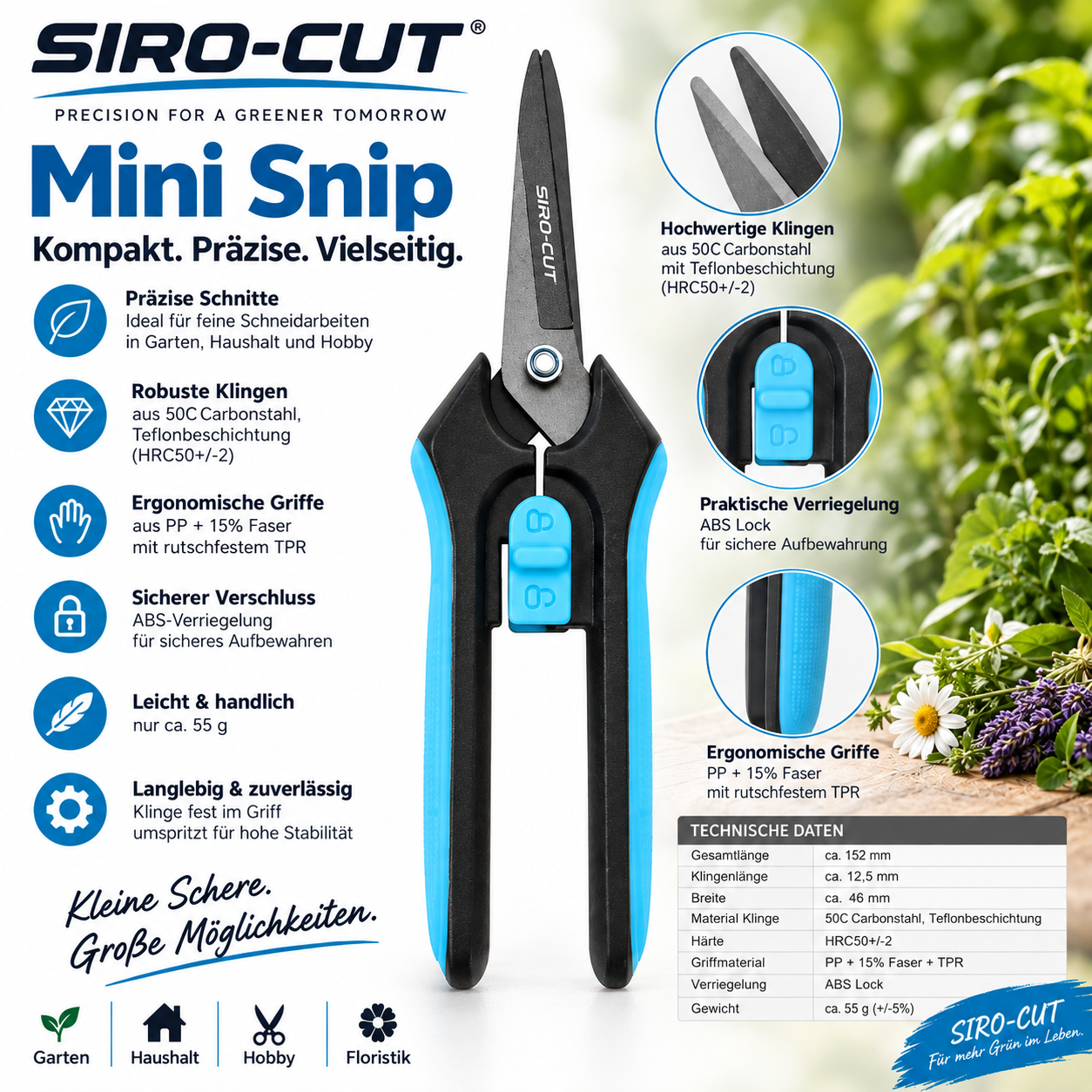 SIRO-CUT Mini Snip – Präzisionsschere – Bild 2