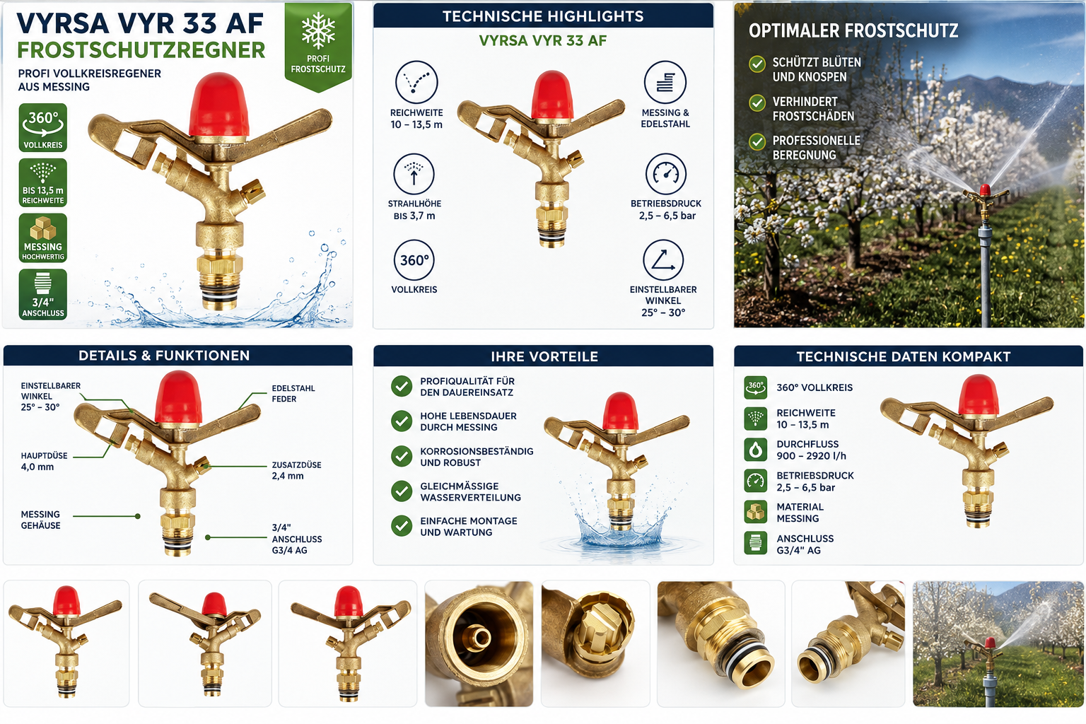 VYRSA MS Kreis-Regner 3/4" AG V33 AF Frost – Bild 2