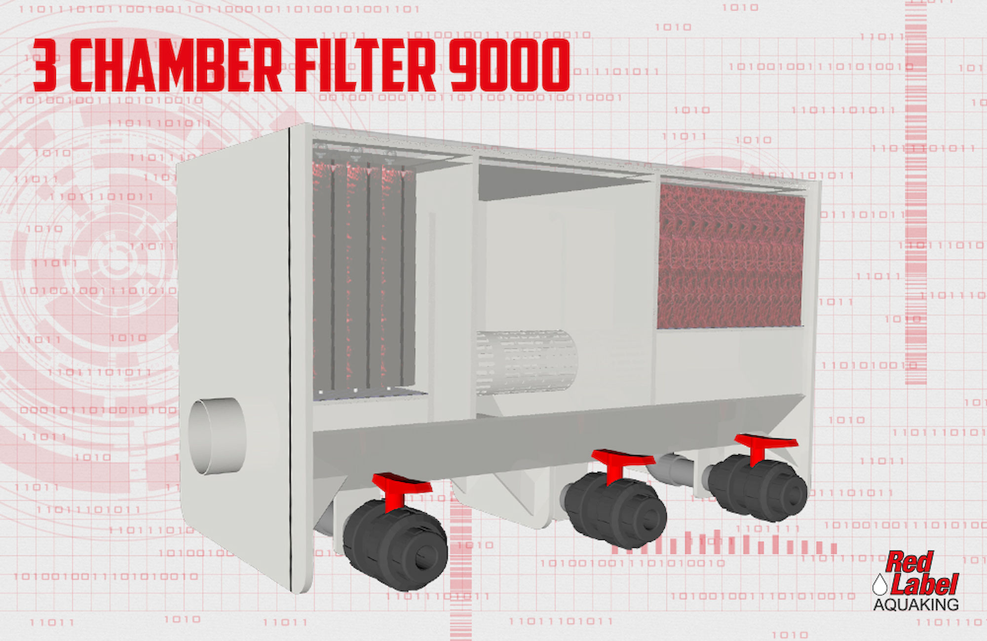 AQUAKING Red Label 3 Kammer Filter Small 9000 – Bild 4
