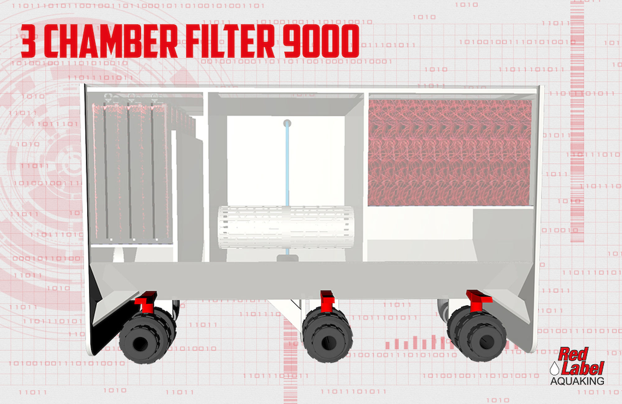 AQUAKING Red Label 3 Kammer Filter Small 9000 – Bild 3