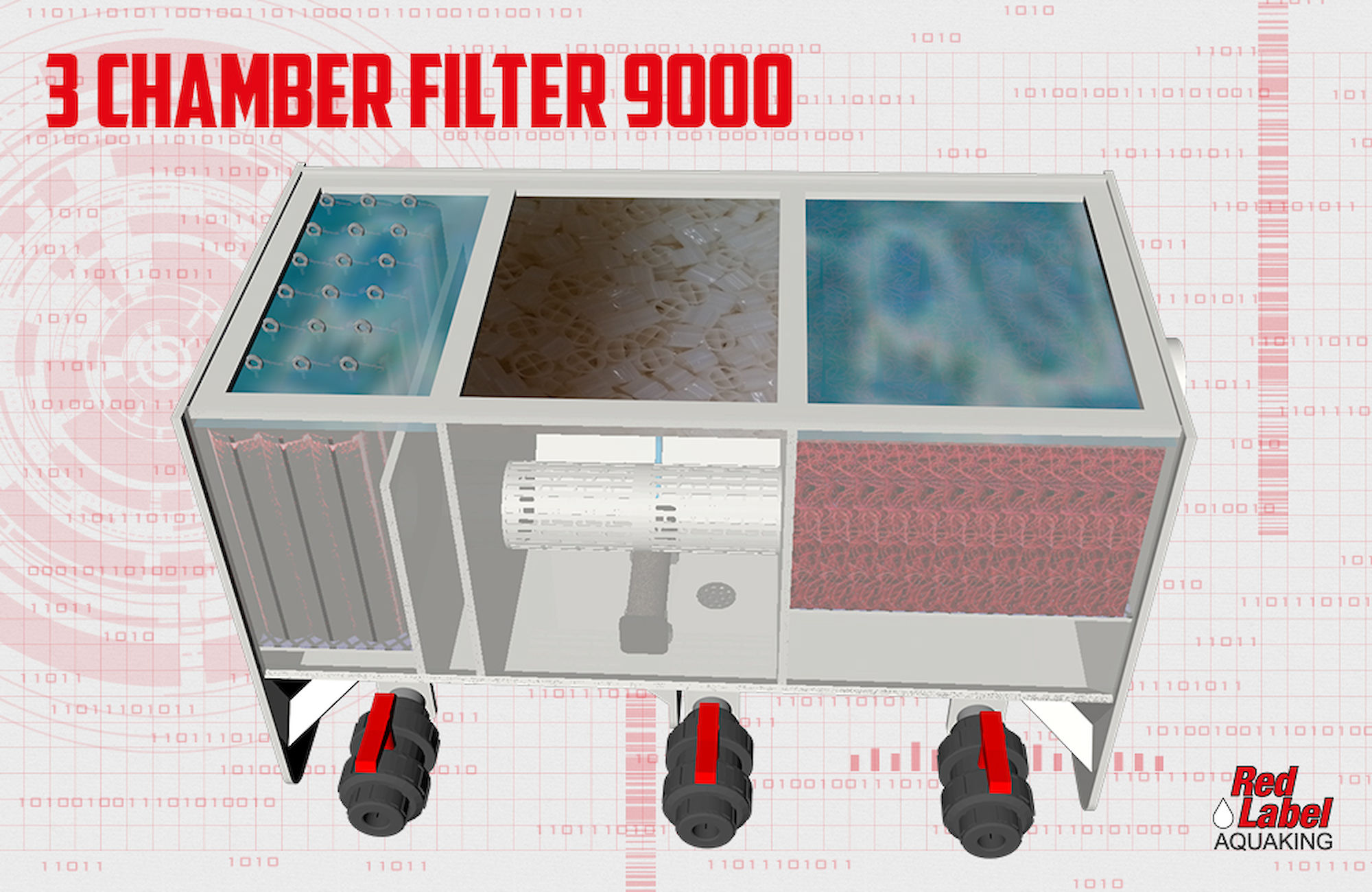 AQUAKING Red Label 3 Kammer Filter Small 9000