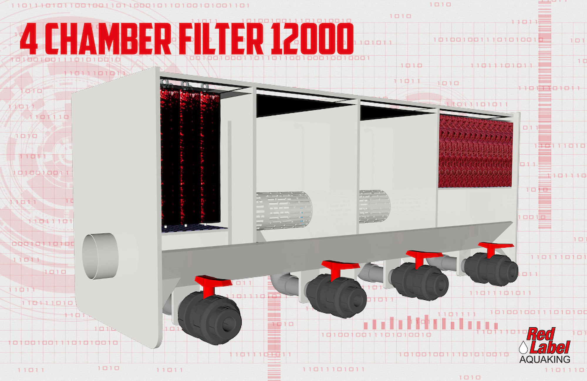 AQUAKING Red Label 4-Kammer-Filter Small 12000 – Bild 4