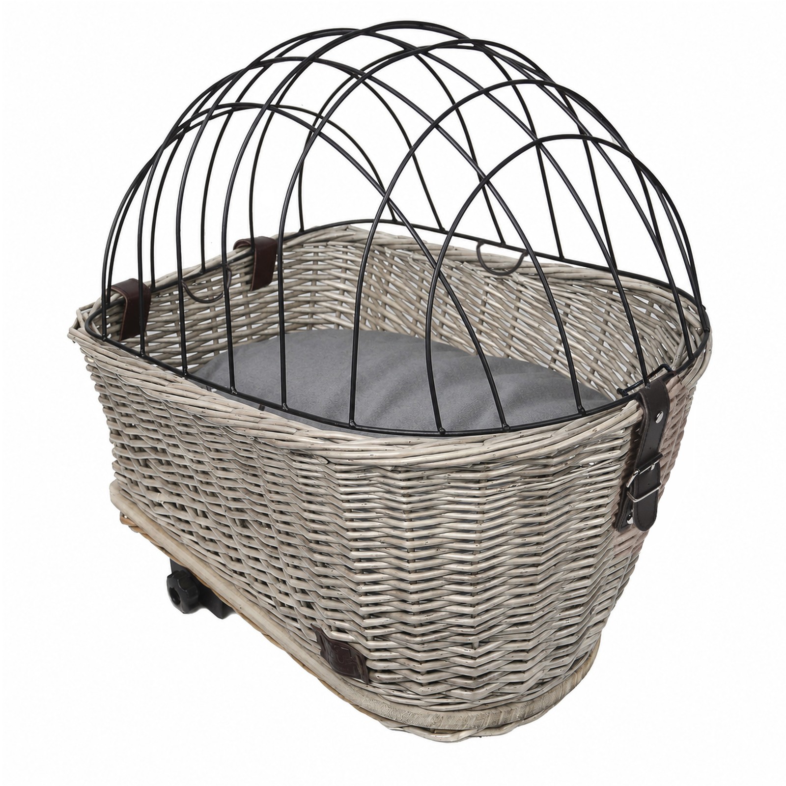 SIROCCO Fahrradkorb Weide Haustier oval hinten