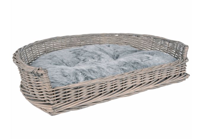 SIROCCO Haustierkorb grau washed mit Kissen mittel – Bild 2
