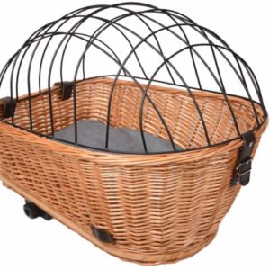 SIROCCO Fahrradkorb Weide Haustier oval hinten
