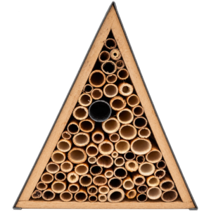 Sirocco Bienenhaus dreieckig Insektenhotel mit Zinkdach FSC® 100% Pappelholz Natur