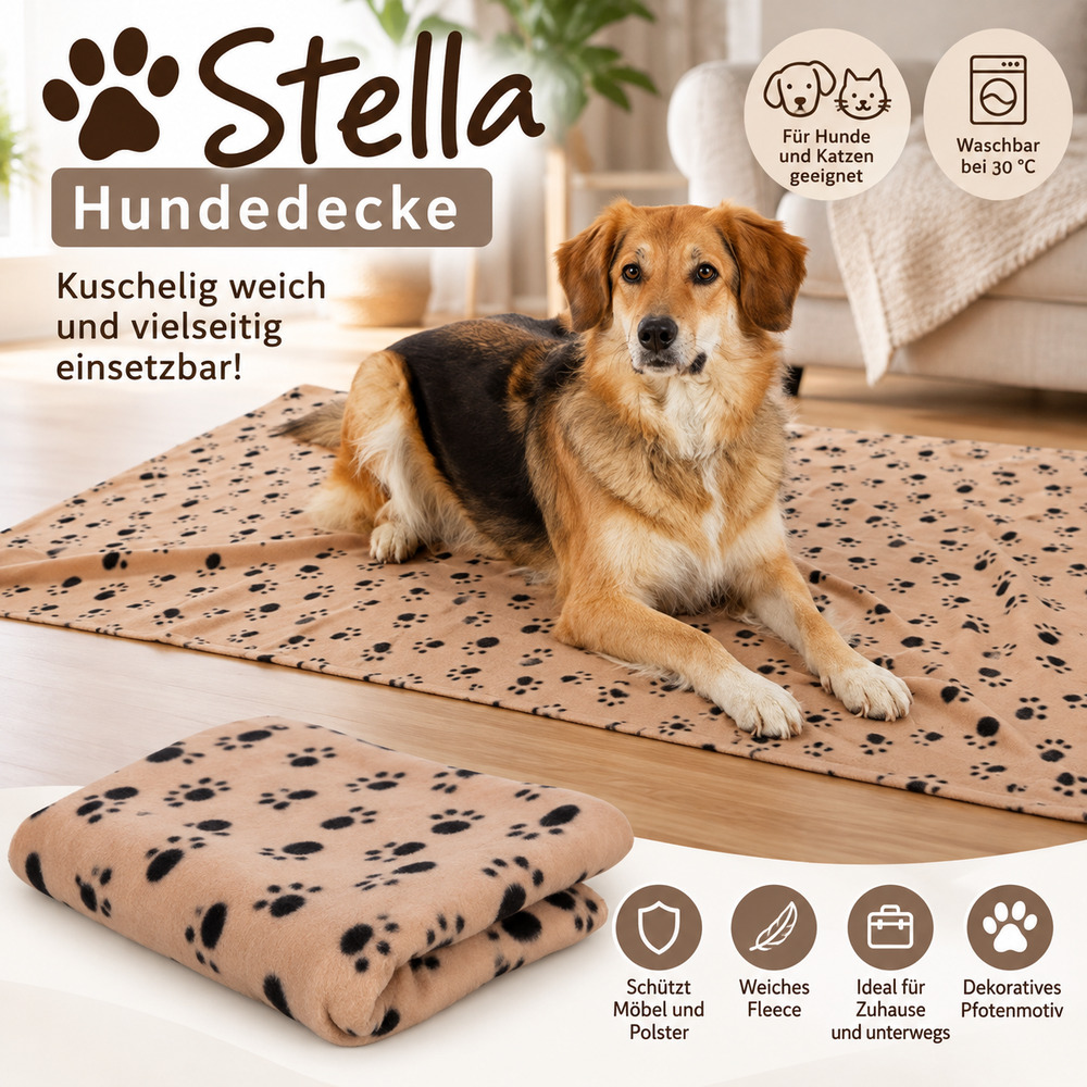Kerbl Hundedecke Stella Pfotenmotiv – Bild 3