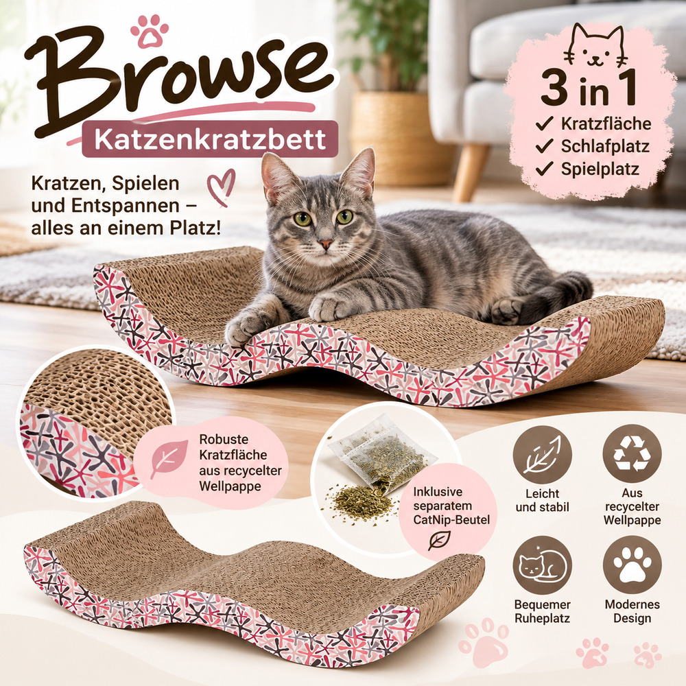 Kerbl Katzenkratzbrett Browse – Bild 2